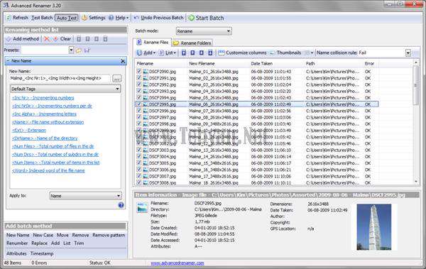 تغییر گروهی نام فایل ها با Advanced Renamer v3.21
