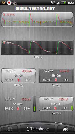 مدیریت و نمایش وضعیت باطری، Battery Monitor Widget Pro 2.1 