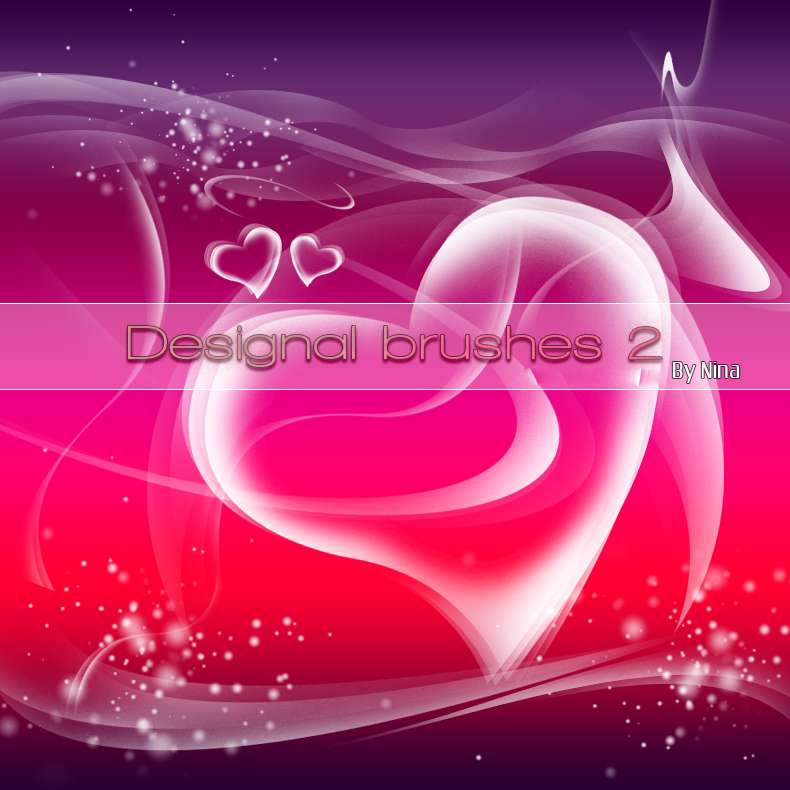 براش های خط ی ملایم و  یک براش قلبی