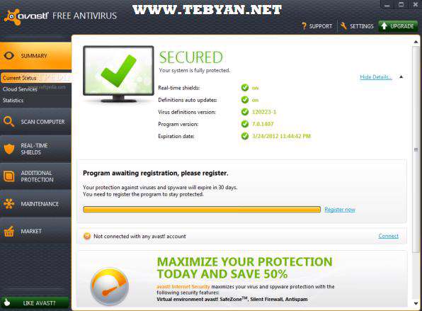 آنتی ویروس رایگان اوست، Avast Antivirus Free 7.0.1407 Final