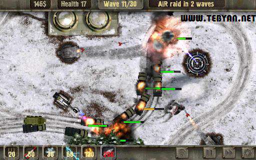 بازی جنگی و استراتژیک محدوده دفاعی نسخه اندروید، Defense zone 1.4 