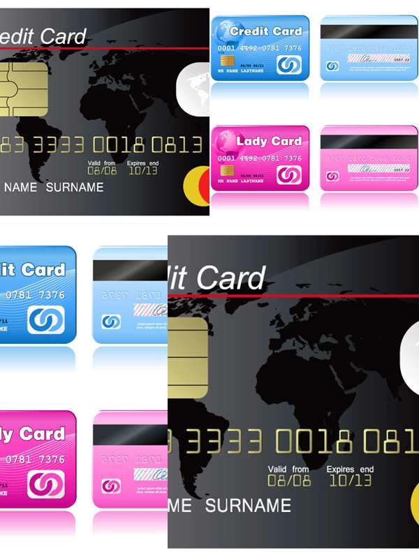 مجموعه تصاویر وکتوری Cash Cards Vectors