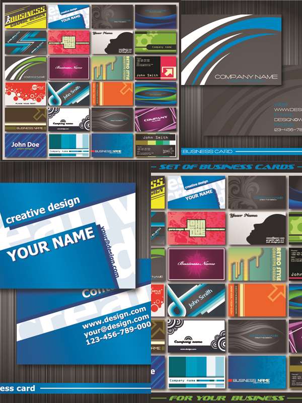 مجموعه تصاویر وکتوری Stock Vector - Business Cards Collection