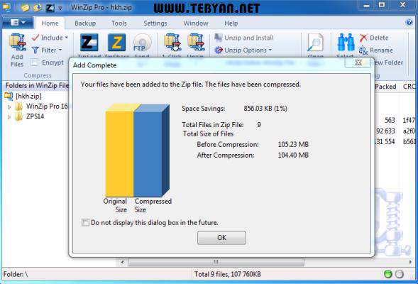 فشرده سازی فایل ها، WinZip 16.5 Build 10095 Final