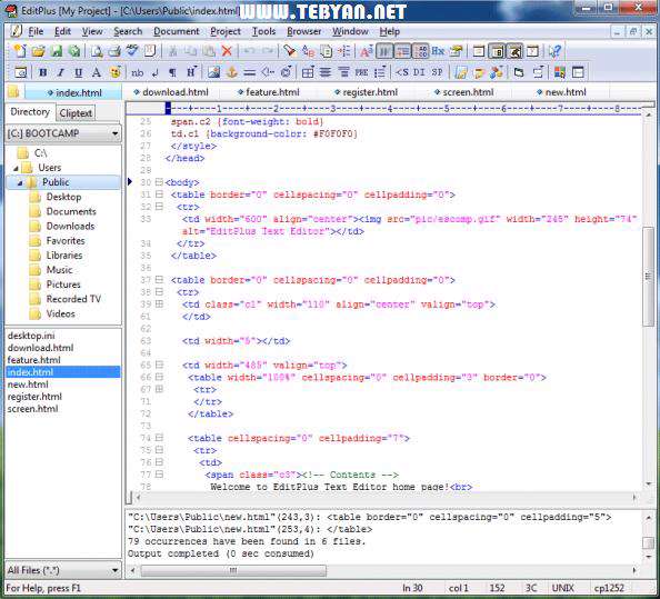 ویرایشگر حرفه ای متن، EditPlus v3.40.827