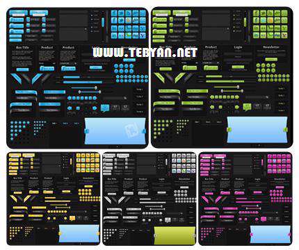 دانلود تصاویر لایه باز عناصر طراحی وب