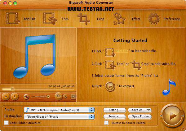 مبدل فایل های صوتی، Bigasoft Audio Converter 3.6.20.4501