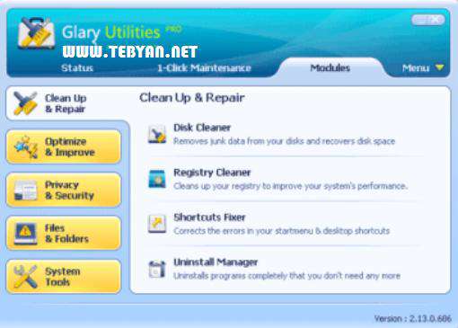 بهینه کننده ویندوز + پرتابل، Glary Utilities Pro 2.45.0.1481