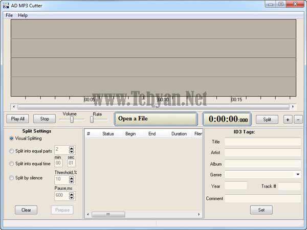 جداسازی تکه ای از فایل صوتی، AD MP3 Cutter 1.2.1