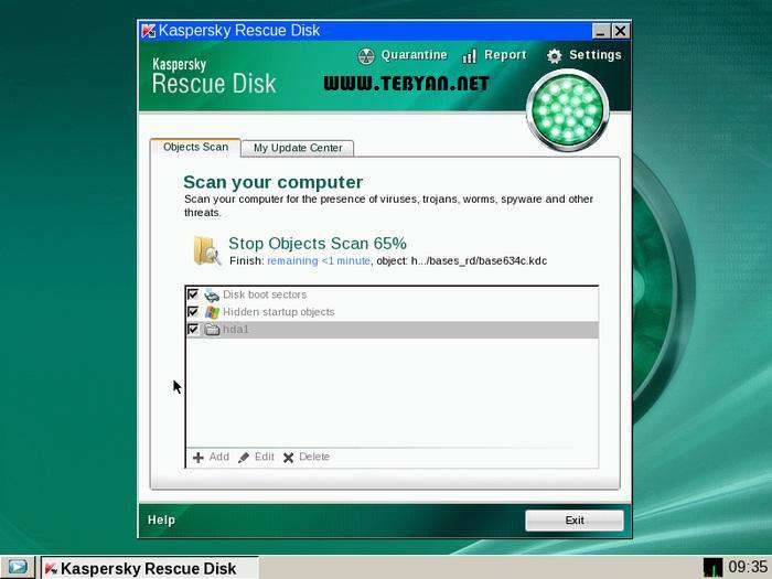دیسك نجات کاسپر اسکی، 2012.05.12 Kaspersky Rescue Disk
