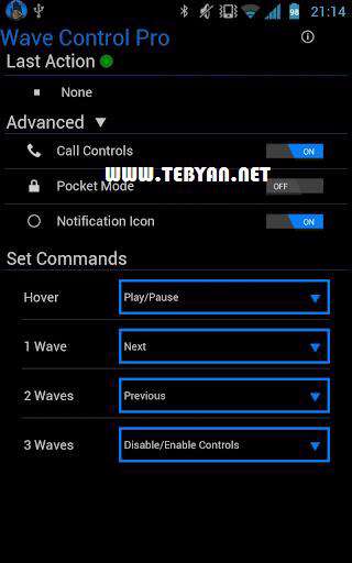 کنترل سریع موزیک نسخه اندروید، Wave Control Pro 1.42