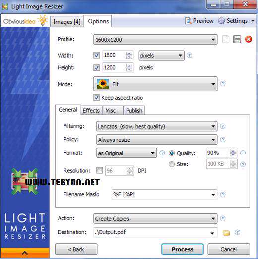 تغییر اندازه تصاویر + پرتابل، Light Image Resizer 4.4.1.0