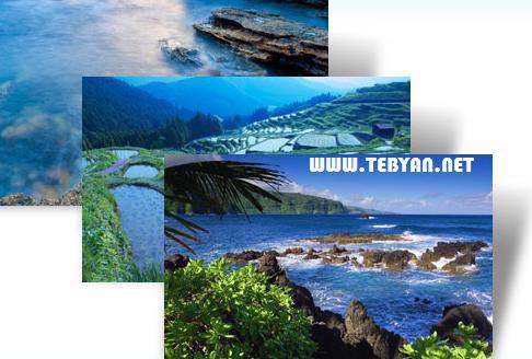 پوسته (تم) زیبای دریای آبی برای ویندوز7، Blue Water Win 7 Theme