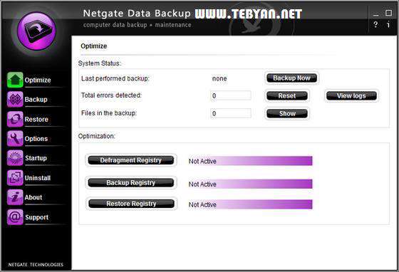 پشتیبان گیری از اطلاعات، NETGATE Data Backup 2.0.805.0
