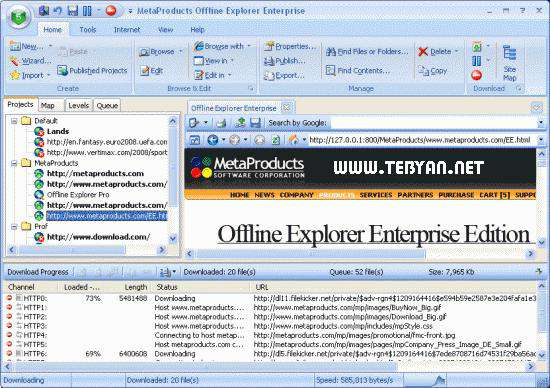 دانلود و ذخیره كل سایت، Offline Explorer Enterprise 6.2.3770 SR2