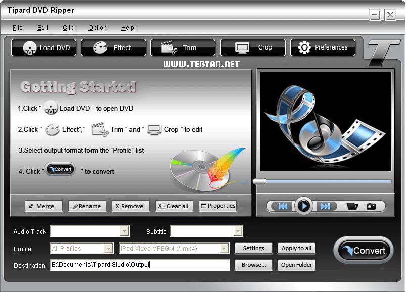 تبدیل DVD به سایر فرمت ها، Tipard DVD Ripper 6.1.28