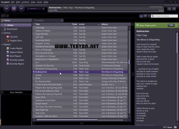 پخش و مدیریت فایل های صوتی، Songbird 2.0.0.2311