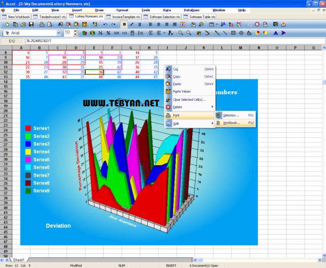 محاسبه و ایجاد نمودار، SSuite Office - Accel Spreadsheet 8.4.2