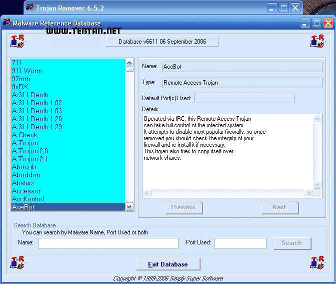 شناسایی و حذف تروجان، Trojan Remover 6.8.4 Build 2608 Final
