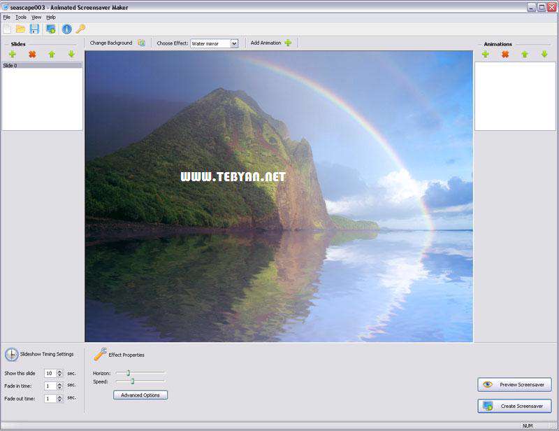 طراحی و ایجاد محافظ صفحه نمایش، Animated Screensaver Maker 3.1.1