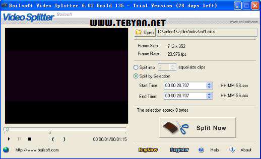 برش فایل های ویدیویی، Boilsoft Video Splitter 6.34.4