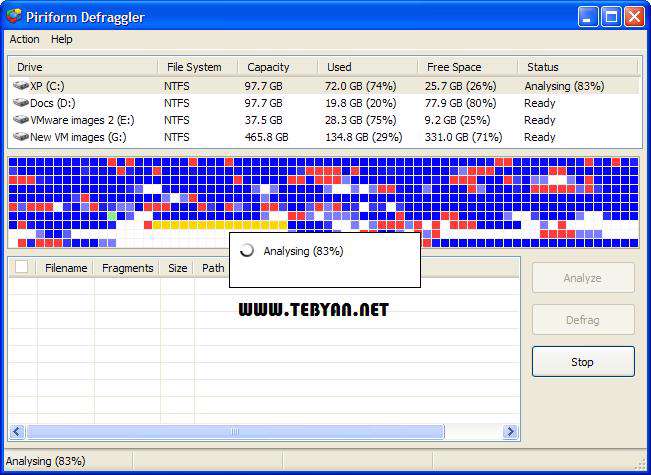 یکپارچه سازی هارد دیسک، Defraggler 2.10.424