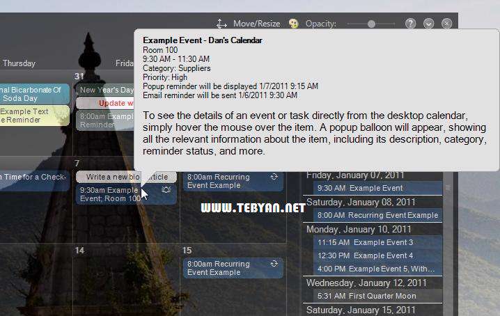 مدیریت کارهای روزانه، VueMinder Calendar Lite 9.1.2