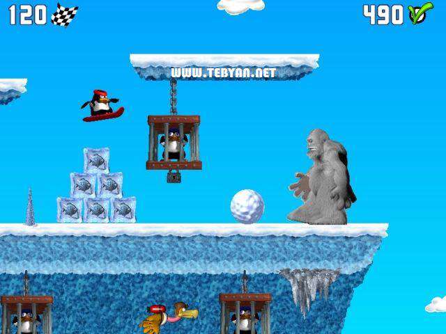 بازی کم حجم و زیبای Pinguin vs Yeti نسخه قابل حمل