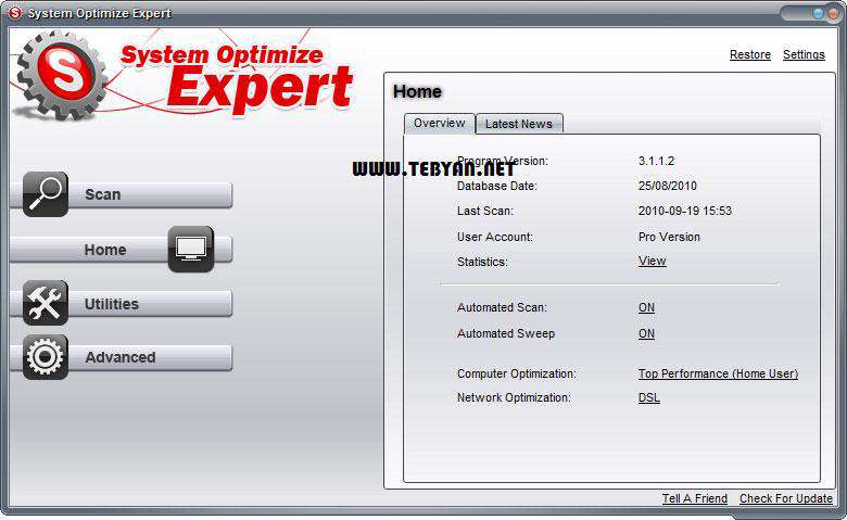بهینه کننده سیستم به همراه نسخه قابل حمل، System Optimize Expert 3.2.6.2