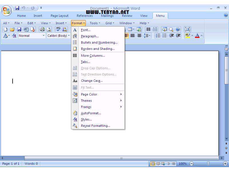 تغییر منوی آفیس 2007 به 2003، Classic Menu for Office 2007 v7.25
