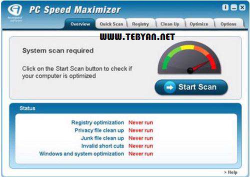 بهینه سازی رایانه به همراه نسخه قابل حمل، PC Speed Maximizer 3.1.0.0