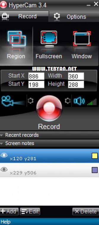 فیلم برداری از محیط ویندوز، HyperCam 3.5.1210.30