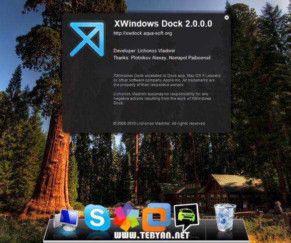 نوار ابزار مکینتاش در ویندوز، XWindows Dock 2.0.3