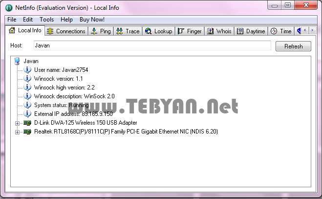 مدیریت شبکه، NetInfo 7.9 