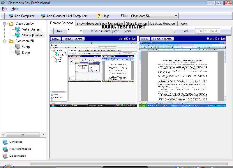 نظارت و کنترل روی رایانه ها، Classroom Spy Professional Edition 3.9.3