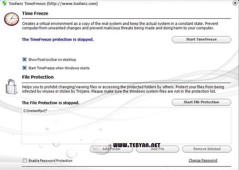 محافظت از سیستم در برابر تغییرات ناخواسته، Toolwiz Time Freeze 1.9.1.0