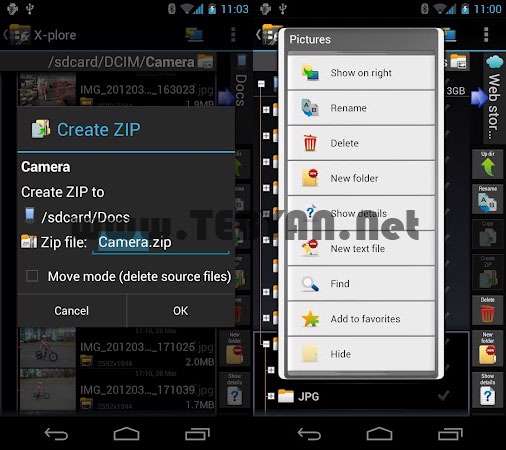 مدیریت فایل ها نسخه اندروید، X-plore File Manager v2.9.4