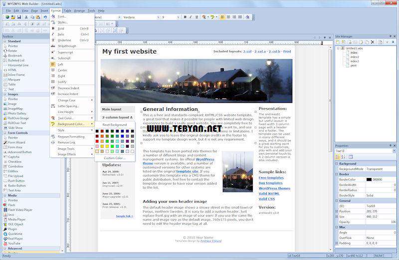 طراحی وب سایت + پرتابل، WYSIWYG Web Builder 8.5.1