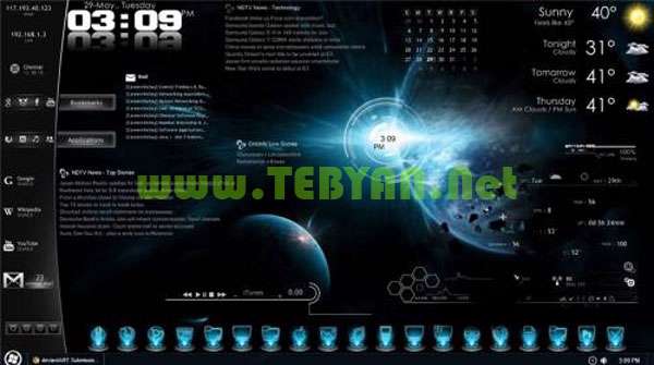 پوسته (تم) ویندوز سون فضایی، Galaxy Space Seven Style