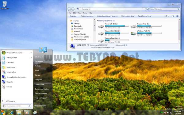 پوسته (تم) ویندوز هشت برای ویندوز 7 ، Windows8 Theme For Win7