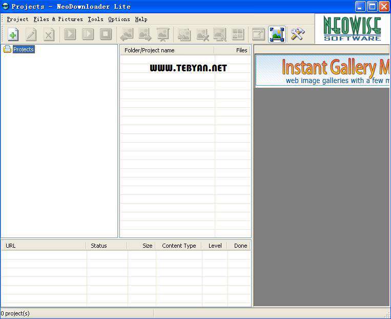 ذخیره کامل اطلاعات وبسایت، NeoDownloader 2.9.2 Build 175