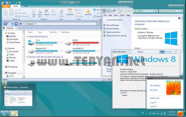 تم تبدیل ویندوز سون به ویندوز هشت، Windows 8 Skin Pack 12.0