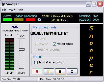 ضبط صدا به صورت مخفی، Snooper 1.37.4