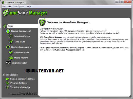 مدیریت سیوهای بازی، GameSave Manager 3.0.140.0