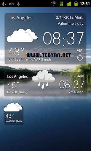 آخرین وضعیت هواشناسی نسخه اندروید، GO Weather EX 2.51