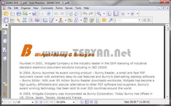 مدیریت و ویرایش حرفه ای اسناد پی دی اف، Foxit Phantom 2.2.4 Build 0225