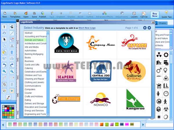 طراحی انواع آرم و لوگو، LogoSmartz Logo Maker 10.0 