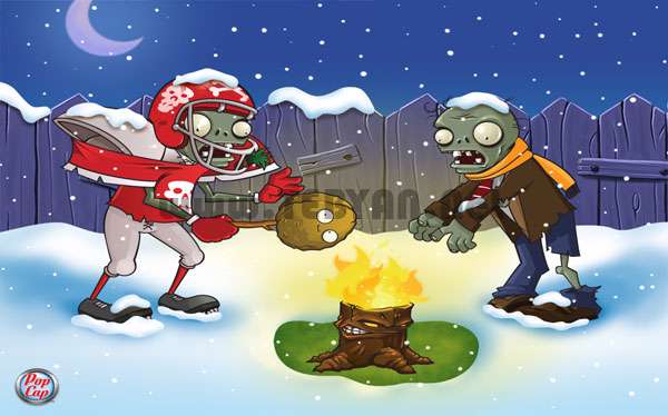 بازی مهیج گیاهان علیه زامبی در کریسمس، Plants vs Zombies in Xmas