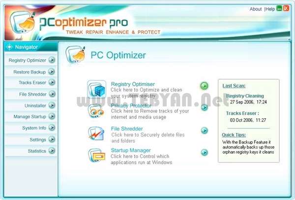 بهینه سازی و افزایش سرعت کامپیوتر، PC Optimizer Pro 6.4.2.4 
