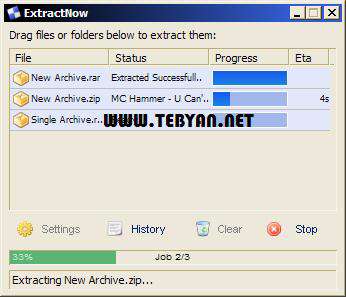 بازکردن فایل های فشرده و آرشیو + پرتابل، ExtractNow 4.7.1.0
